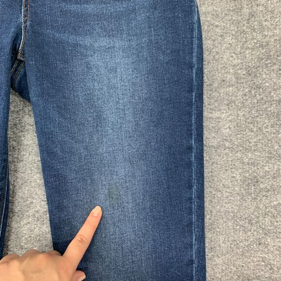 Spanx by Sara Blakely Jeggings Womens L Large Blue Denim Distressed Shape & Lift - Picture 4 of 15